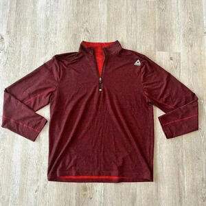 Mens Reebok Burgundy Quarter Zip - 2XL